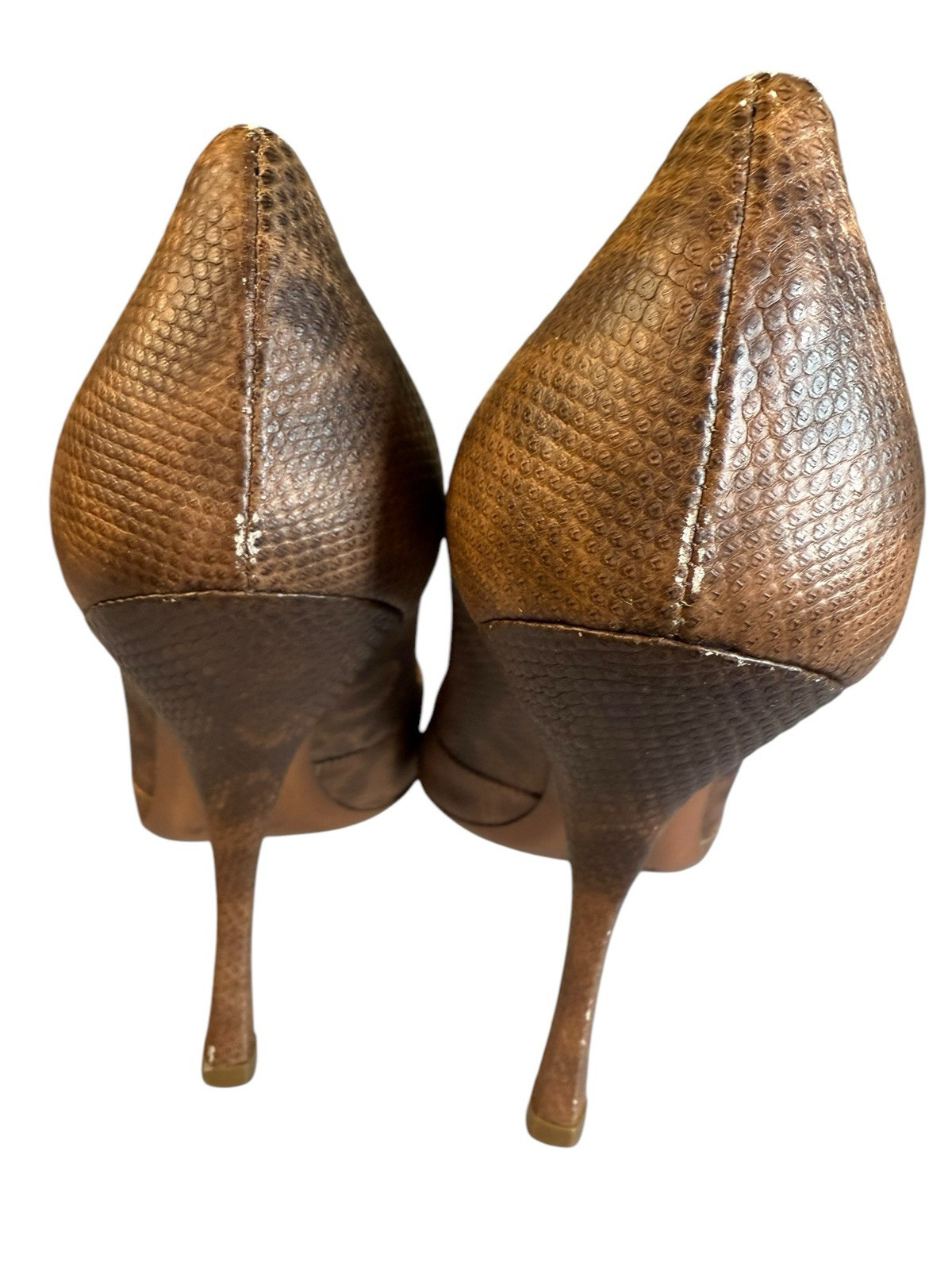 Alaïa Python Embossed Leather Pointed Toe Stilett… - image 8