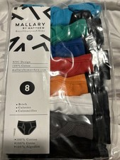 MALLARY BY MATTHEW Boys 100 Cotton Briefs Underwear 8 Pack XS