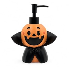 Halloween Pumpkin Soap Dispenser with Sturdy Pump Head Black Ghost Pumpkin