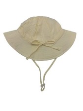 Pale Lemon Adjustable Sun Hat With Bow For 6 Month to 24 Months