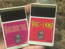 Galaga '90 + PAC-Land (TurboGrafx-16) Turbo Grafx jeu vidéo carte HU seulement 2 jeux