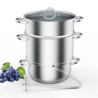 11 Quart Stainless Steel Steam Juicer for Fruits & Vegetables, 3-Pot ...