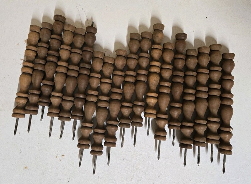 Wooden Spindles Vintage Lot of 18 Salvage Woodworking Project Craft Legs 8 1/2"