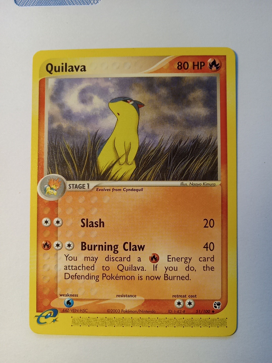 Pokémon TCG - Quilava - 51/100 - Uncommon Ex Sandstorm NM Free Shipping!!