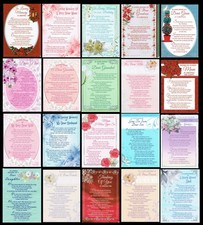 GRAVE CARD PLASTIC WATERPROOF Memorial ~ QUALITY ~ CHOICE OF TITLE AND DESIGN