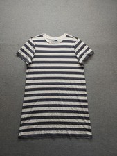 Old Navy Women T Shirt Dress M Multicolor Striped Crew Neck Short Sleeve Casual