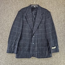 Vintage Irvine Park Blazer Jacket Mens Sz 40 Lined 2 Buttons Black NEW