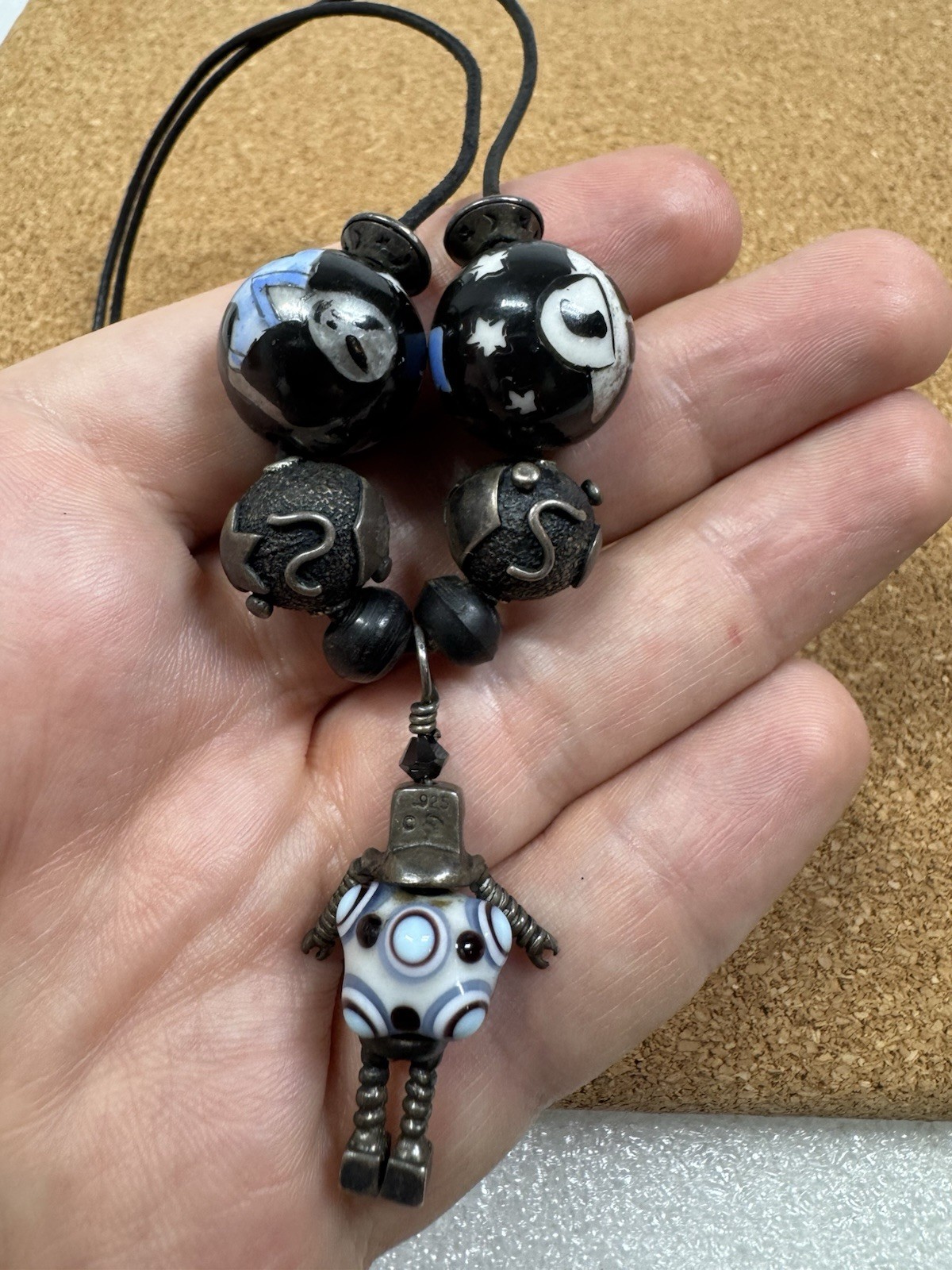 Rare Sterling Silver Robot Alien Space Stars UFO … - image 18