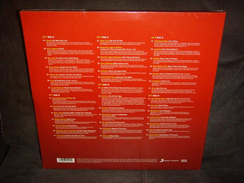 NOW THAT'S WHAT I CALL ROCK - TRIPLE 3 x VINYL LP RECORD ALBUM-SEALED - Image 2 of 4
