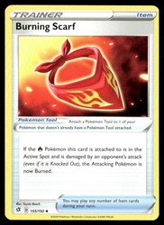 Burning Scarf 155/192 Rebel Clash Uncommon Trainer
