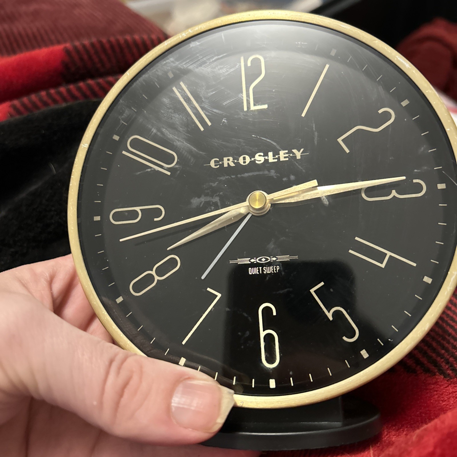  Crosley Modern Art Deco Alarm Clock for Office, Bedroom, or