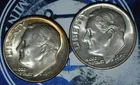 1955 D S Unc Roosevelt Dimes Lot Of 2 {{{Y567