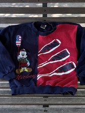 Vintage 90s Mickey Unlimited Colorblock Sweatshirt with Embroidered Mickey Mouse