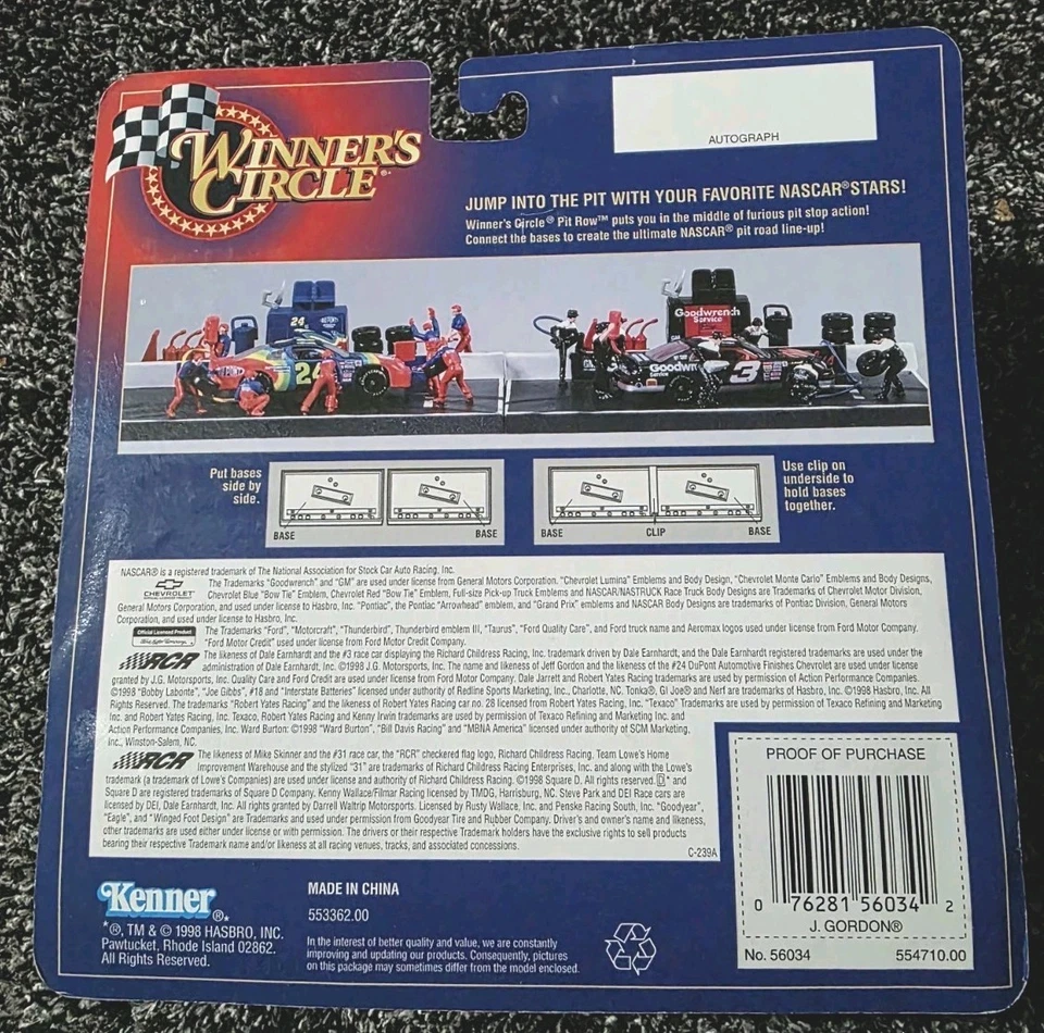 NASCAR Winner's Circle Pit Row Series Jeff Gordon #24 Dupont 1998 Frete Rápido  - Imagem 2 de 2