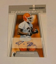 2006 FLEER JEROME HARRISON HOT PROSPECTS AUTOGRAPH ROOKIE CARD. rookie card picture