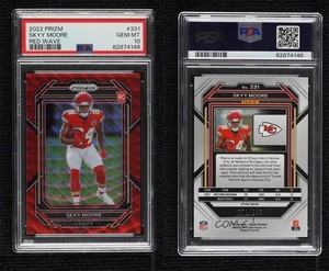 2022 Panini Prizm Rookies Red Wave /149 Skyy Moore #331 PSA 10 GEM MT Rookie RC