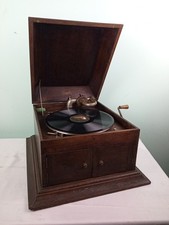 GRAMMOFONO GEISHA EPOCA ANNI '20 '30 '900 CONSERVATO FUNZIONANTE 78 GIRI MUSEALE