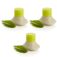 3 Packs Portable Salad Dressing Containers, Silicone Squeeze Bottle Leak Proo...