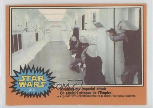 1977 OPC Star Wars #213 Awaiting the Imperial attack