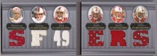True 1/1 MONTANA RICE YOUNG WILLIS GORE 2010 Triple Threads 49ers Double Combo