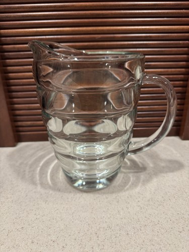 Vintage Hazel Atlas Beehive Clear Glass Pitcher
