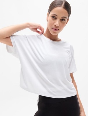 Athleta With ease crop tee- xs- white- nwt