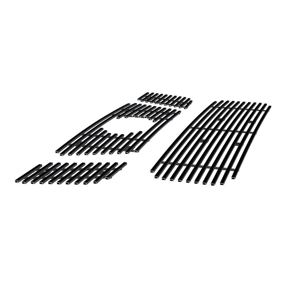 For 2008-2012 Nissan Titan Stainless Steel Black Billet Grille Insert Combo