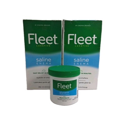 6X: Fleet Enema Ready-to-Use Saline Laxative 4.5 fl oz Exp /28 Glycerin Supposit