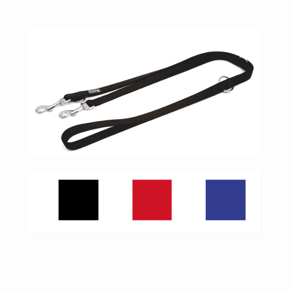 Guinzaglio Tecnico Addestramento 20mm in Nylon Neoprene Nero