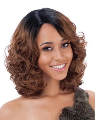 Freetress Equal Synthetic Invisible Lace Front L Part ShortCurly Hair Wig - Remi