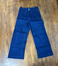 Maeve by Anthropologie The Colette Jeans High Rise Wide Leg Dark Wash 28