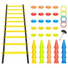 Agility Speed Hurdles Ladder Cones Marker Set Football Training Sports Equipment