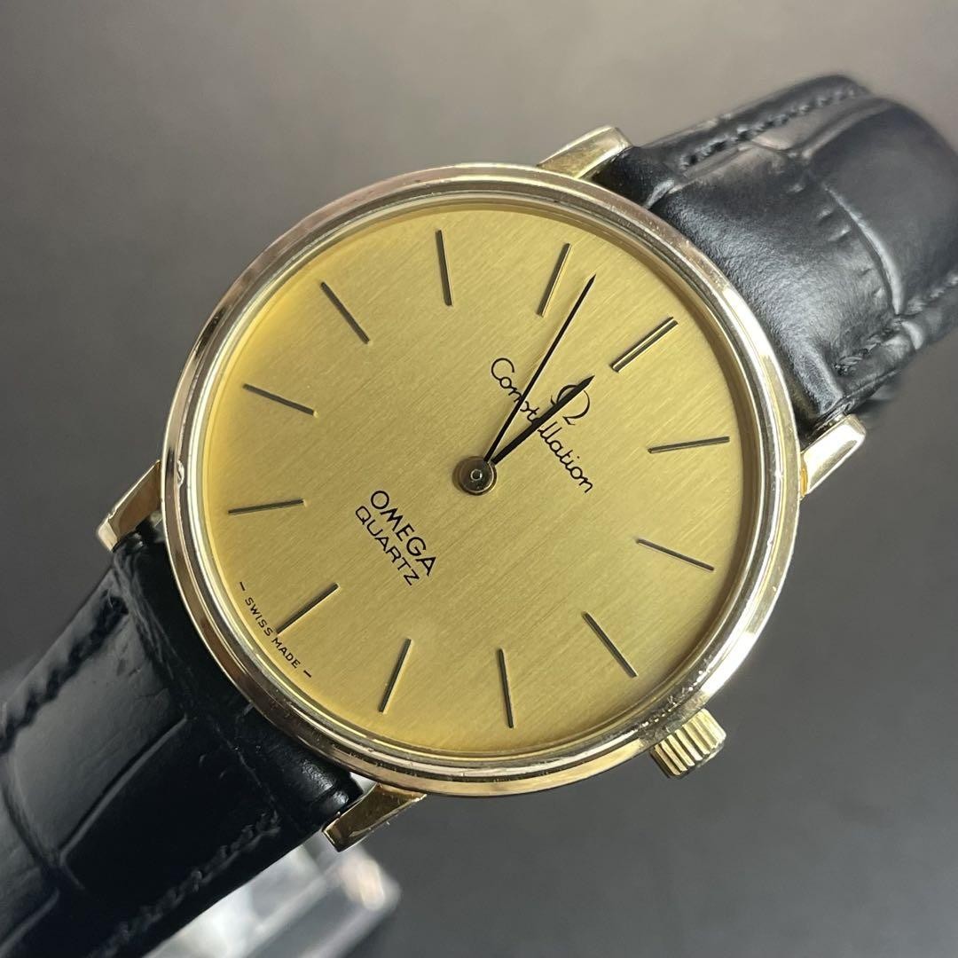 Men's Movable Omega Gold Constellation 3-Hand Luxury Watch