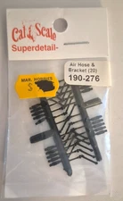 Air Hose & Brackets kit Plastic Pack of 20  Model Railroad  Cal Scale 190-276