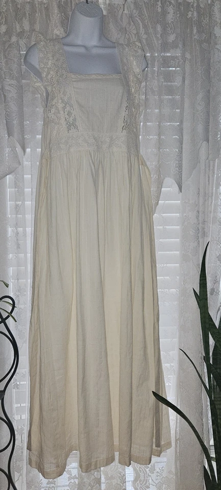 Vestido largo de ganchillo de pradera Sofie The Label para mujer mediano 100 % algodón núcleo de cabaña  Foto 2 de 4