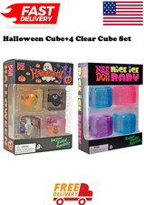NeeDoh Halloween Nice Cube Fidget Toy 4 Pack Squeeze Slow Rise Stress Relief Sen