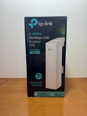 TP-Link Pharos CPE210 2.4GHz 300Mbps 9dBi Outdoor CPE Open Box