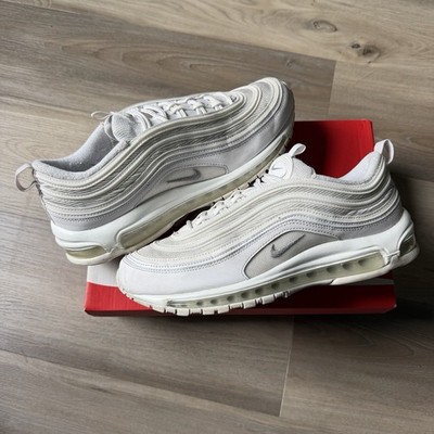 Size 10.5 - Nike Air Max 97 Triple White Wolf Gray Lightly Worn Og All Men s