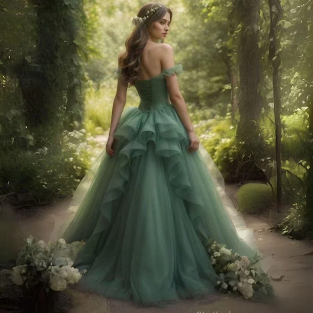 green emerald velvet dress Beautiful Prom Dress A-line Sweetheart Ombre Lace Elegant Long Prom Dresses  cg22898