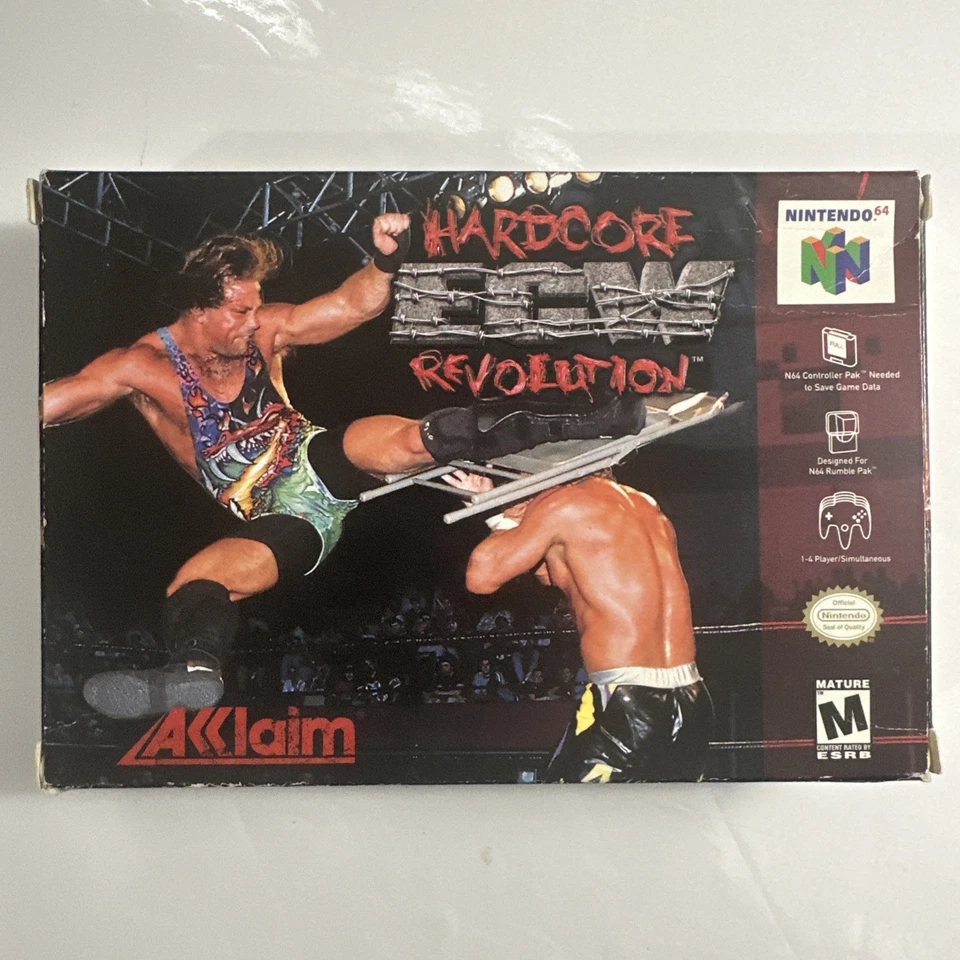 ECW: Hardcore Revolution (Nintendo 64, N64, 2000) Complete CIB - Tested - Image 2 of 4