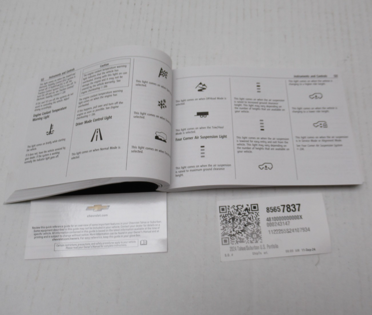 Getting to Know your Tahoe Suburban Owner's Manual 2024 Chevrolet