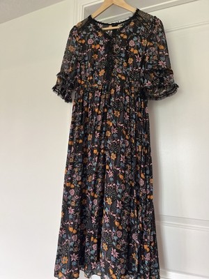 Wow rare mulberry silk short sleeves dress; US sz XS or S; VTG