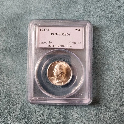 1947-D Washington Silver Quarter PCGS MS66