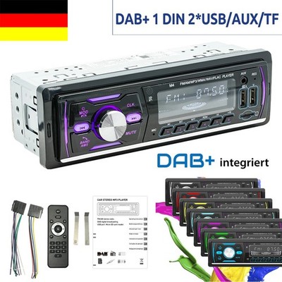 DAB+ Autoradio Bluetooth RDS AM FM 2x USB Freisprecheinrichtung SD AUX IN 1 DIN