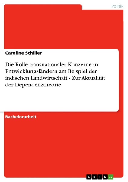 Die Rolle Transnationaler Konzerne In EntwicklungsläNdern Am Beispiel Der Indisc-image