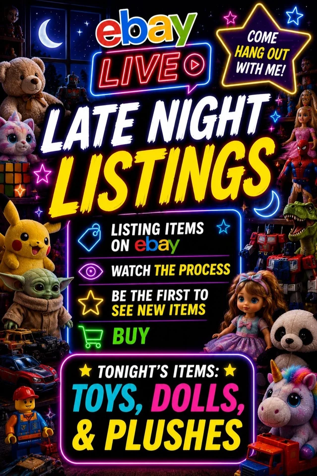 Late Night Listings - Toys, Dolls, & Plushes - Come Hang And Chat