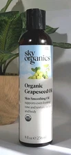 8 Fl Oz Sky Organics Grapeseed Oil USDA ORGANIC Skin Smoothing Oil