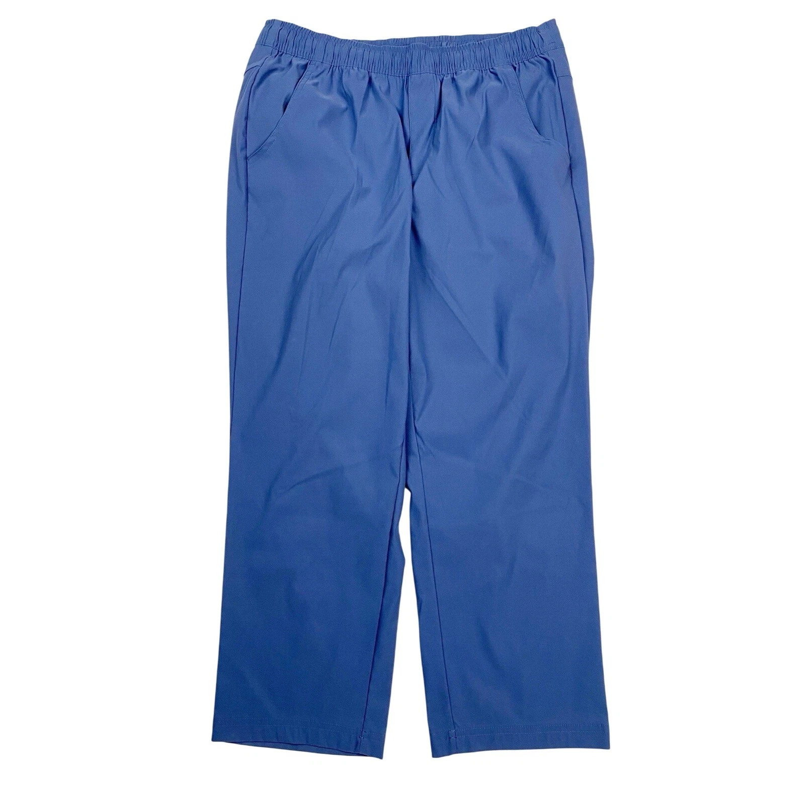 Eddie Bauer Trail Stretch Elastic Waist Hiking Outdoor Pants Womens M Blue NWOT