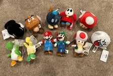 Super Mario 6 Nintendo Good Stuff Plush Toy Set NWT - Luigi Bullet Ghost Yoshi