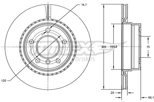 2X Tomex Brakes Bremsscheibe TX 72-72 FüR BMW-image
